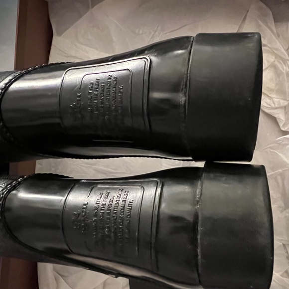 Coach Tristee Black-Smoke/Black rain boots sized 10 - Picture 4 of 6